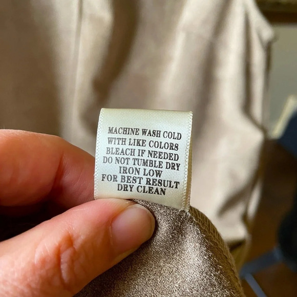 Very J women’s faux suede mini dress SZ small beige - Picture 9 of 9